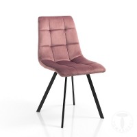 Tomasucci Sedia Toffee Rosa Cipria - Velluto Elegante