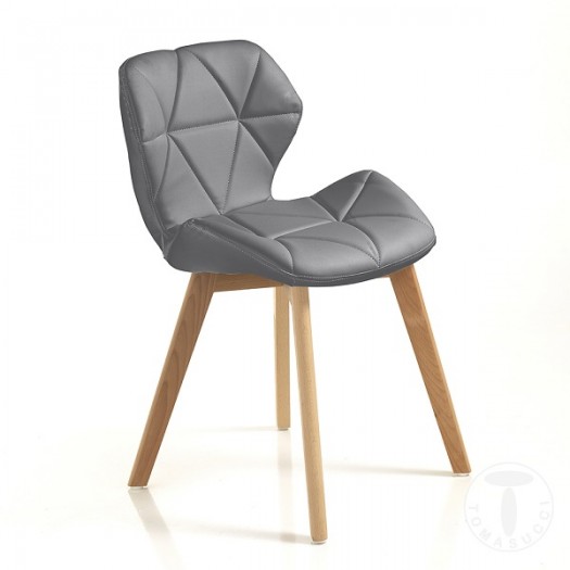 Tomasucci Sedia New Kemi-A Grey - Gambe Rovere
