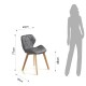 Tomasucci Sedia New Kemi-A Grey - Gambe Rovere