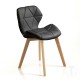 Tomasucci Sedia New Kemi-A Black - Gambe Rovere