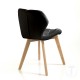 Tomasucci Sedia New Kemi-A Black - Gambe Rovere