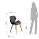 Tomasucci Sedia New Kemi-A Black - Gambe Rovere