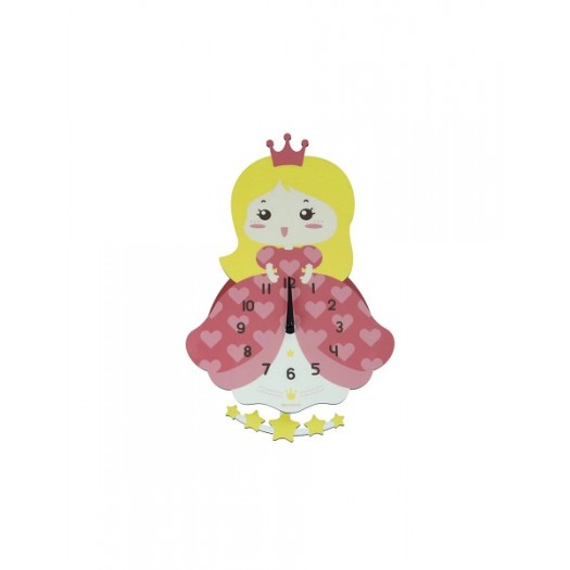 Brandani Orologio Principessa con Pendolo – Decorazione Cameretta MDF