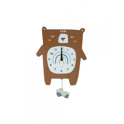 Brandani Orologio Orso con Pendolo – Decorazione Cameretta MDF