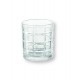 Brandani Bicchiere con Decoro Quadrato Set 6 Pezzi – Vetro Trasparente