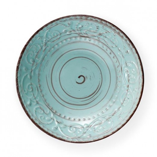 BRANDANI PIATTO FONDO SERENDIPITY TURCHESE STONEWARE