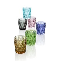 BRANDANI BICCHIERE DIAMANTE COLORI ASSORTITI SET 6 PEZZI IN