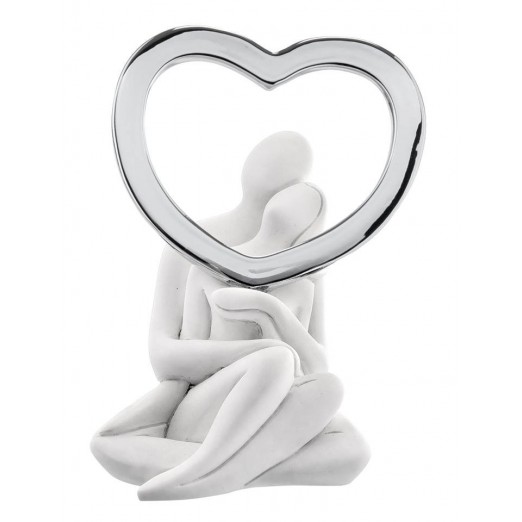 Bongelli preziosi statua innamorati cuore argento