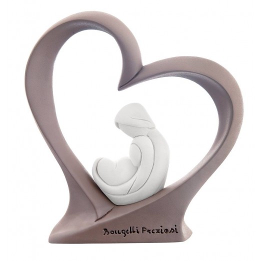 Bongelli preziosi statua maternità cuore tortora