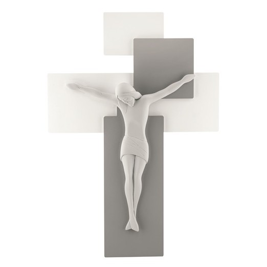 BONGELLI PREZIOSI CRISTO GRANDE BIANCO E GRIGIO