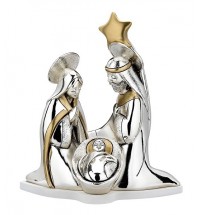 BONGELLI PREZIOSI PRESEPE CLASSICO STELLA ARGENTO ED ORO BASE MARMORINO