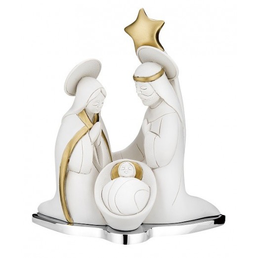 BONGELLI PREZIOSI PRESEPE CLASSICO STELLA ORO MARMORINO BIANCO