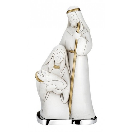 BONGELLI PREZIOSI PRESEPE CLASSICO IN PIEDI BIANCO INSERTI ORO