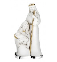 BONGELLI PREZIOSI PRESEPE CLASSICO IN PIEDI BIANCO INSERTI ORO ED ARGENTO