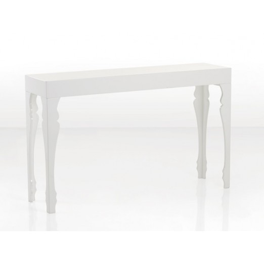 BRANDANI Consolle laccata bianco lucido grande mdf