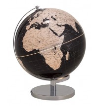 BRANDANI LAMPADA MAPPAMONDO NERO ED ARGENTO IN PPPVC E METALLO