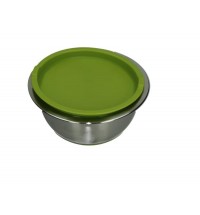 BRANDANI CONTENITORE BOMBETTA CON BASE E TAPPO VERDE INOX E