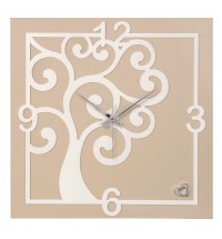 Bongelli Preziosi Orologio da parete moderno in legno verticale con  decorazione floreale