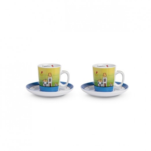 EGAN LE CASETTE SET 2 TAZZINE CAFFE BLU