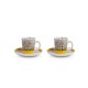 EGAN LE CASETTE SET 2 TAZZINE CAFFE GIALLO