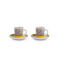 EGAN LE CASETTE SET 2 TAZZINE CAFFE GIALLO