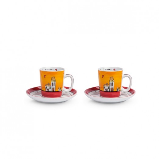 EGAN LE CASETTE SET 2 TAZZINE CAFFE ROSSO