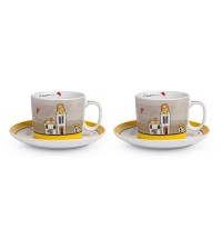 EGAN LE CASETTE SET 2 TAZZE COLAZIONE GIALLO CON PIATTINO